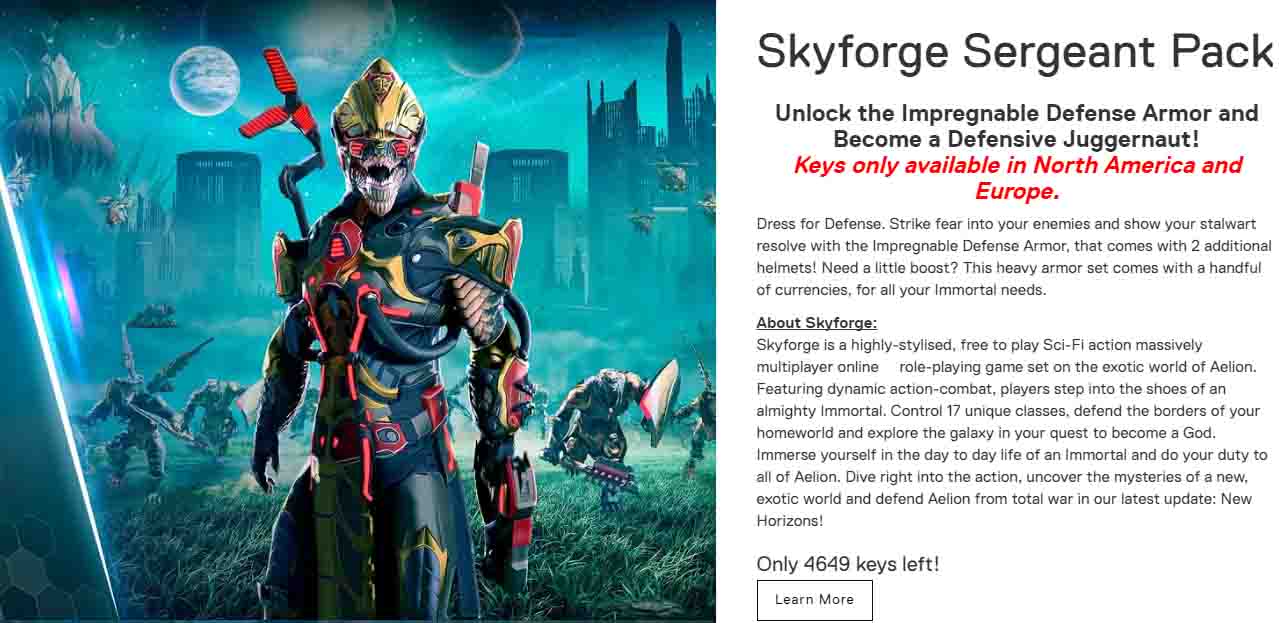 Игра Skyforge дарит подарки