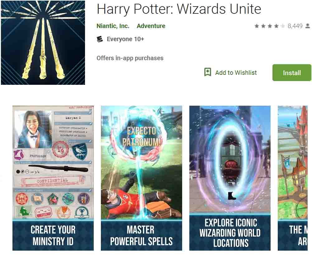 Новая игра Harry Potter: Wizards Unite в стиле Pokemon GO